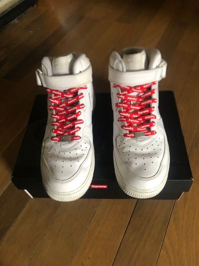 Supreme × Nike Air Force 1 Mid "White" FW24