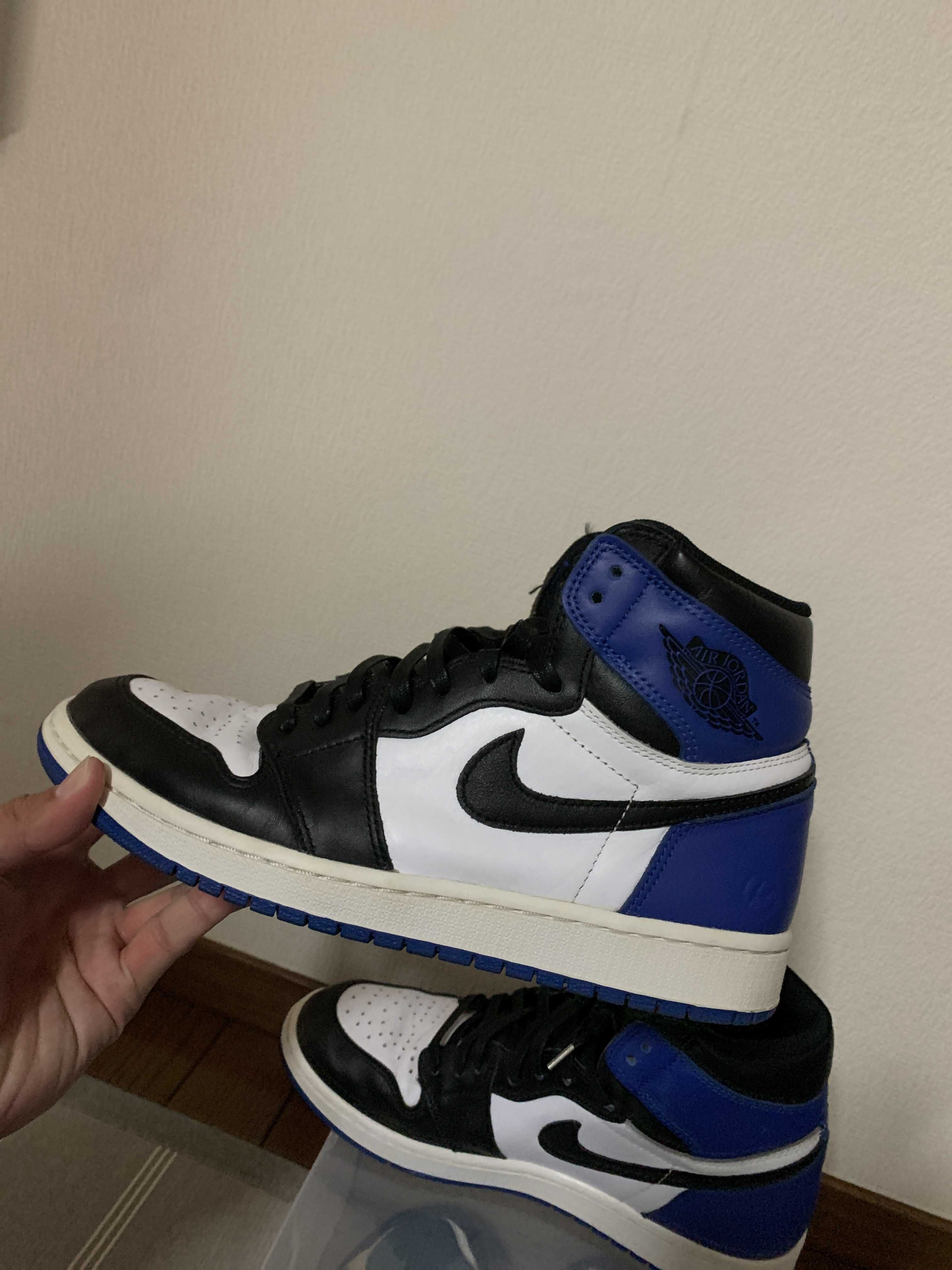 fragment design × Nike Air Jordan 1 Retro High OG "Black/Sport Royal/White"