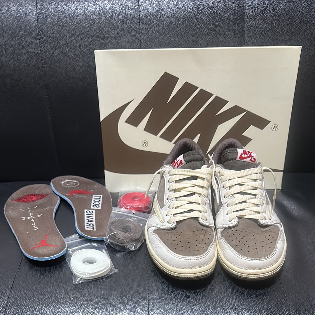 Travis Scott × Nike Air Jordan 1 Low OG SP "Reverse Mocha/Sail and Ridgerock"