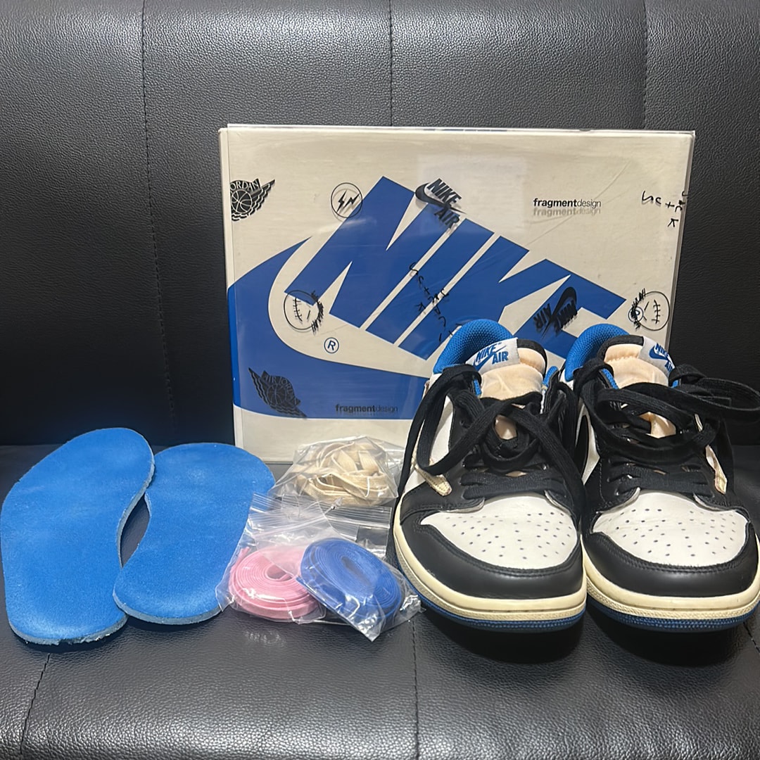 Travis Scott × fragment design × Nike Air Jordan 1 Low OG SP "Military Blue"