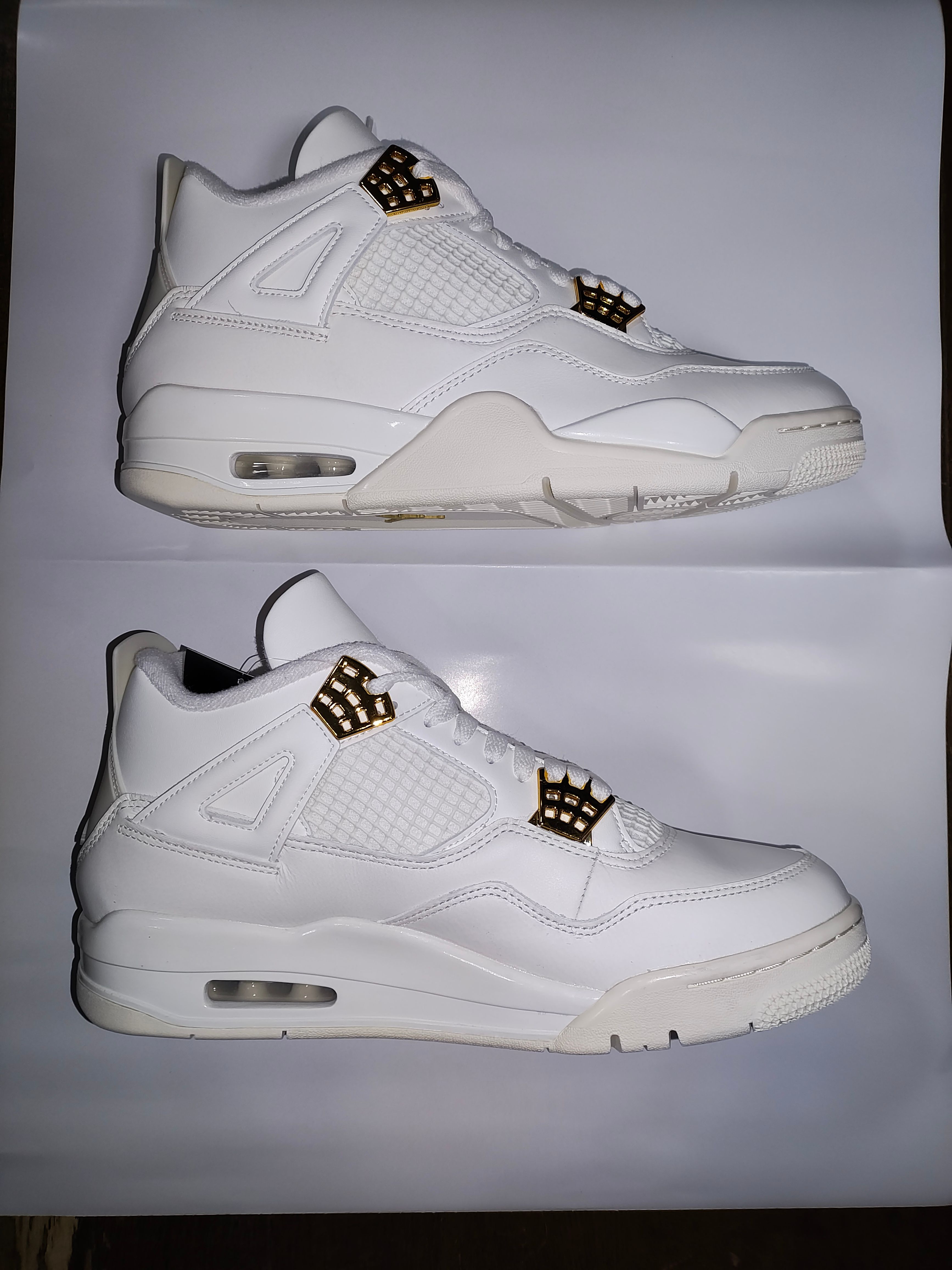 Nike Women's Air Jordan 4 Retro "White & Gold"