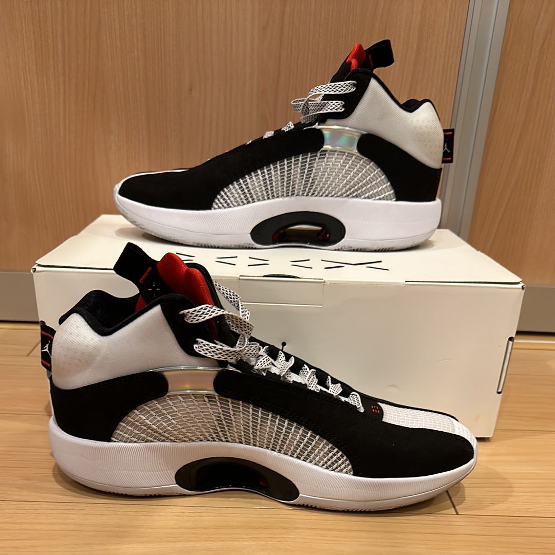 Nike Air Jordan 35 DNA "White/Gym Red/Black" (White Sole)