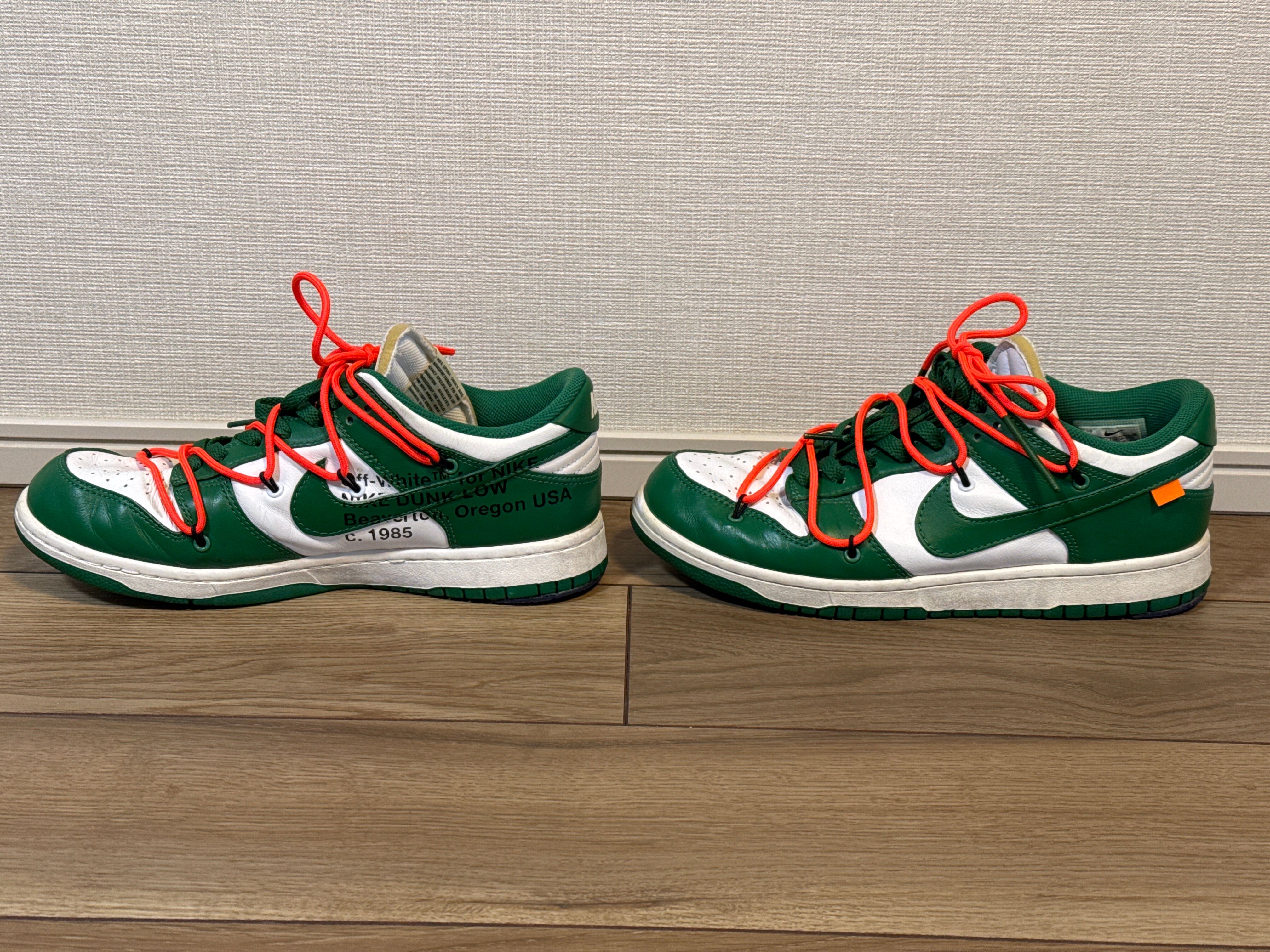 Off-White × Nike Dunk Low "White/Pine Green"