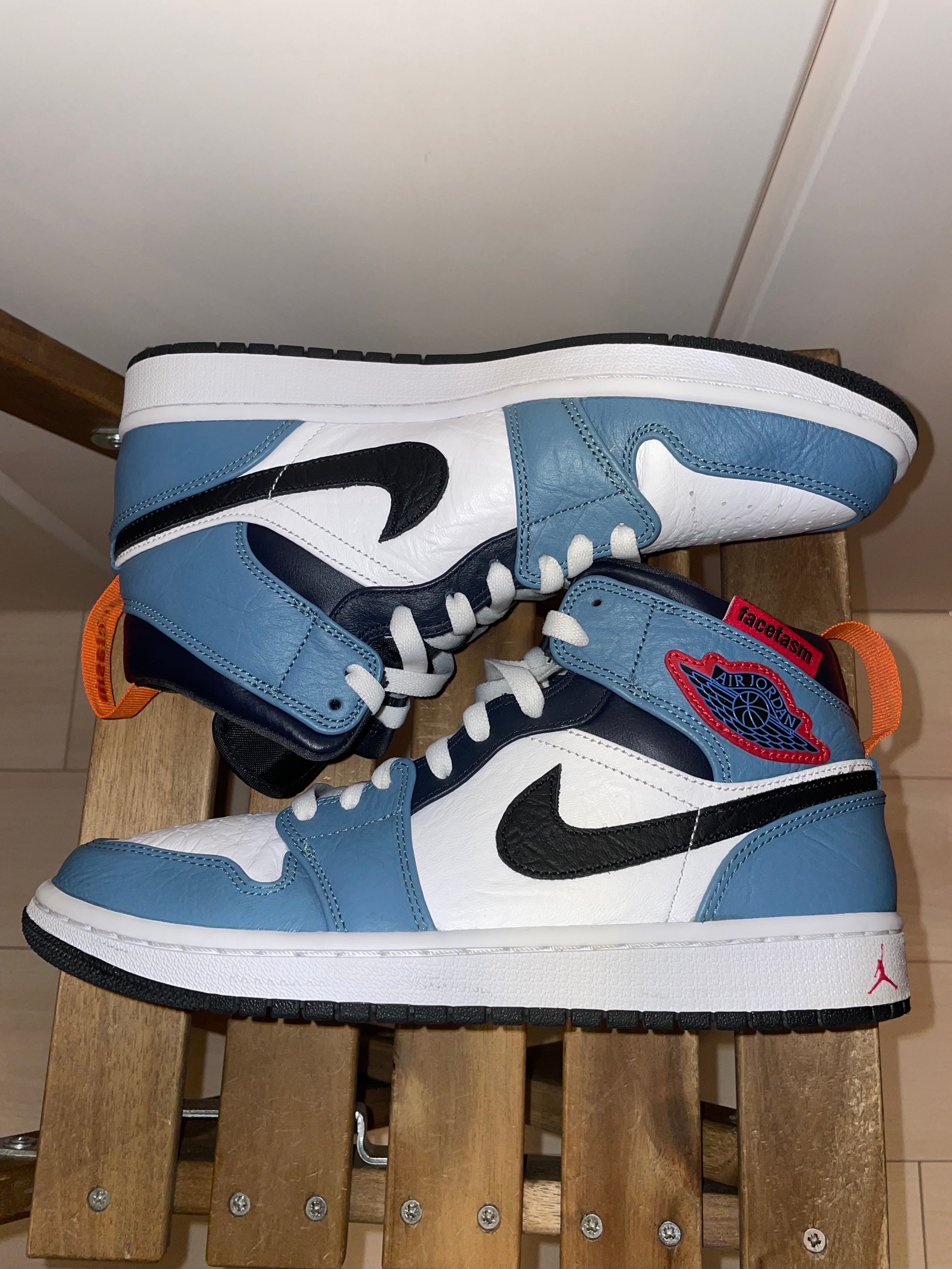 FACETASM × Nike Air Jordan 1 Mid "White/Navy"