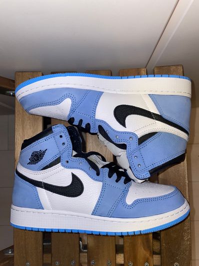 Nike GS Air Jordan 1 High "White/University Blue/Black"