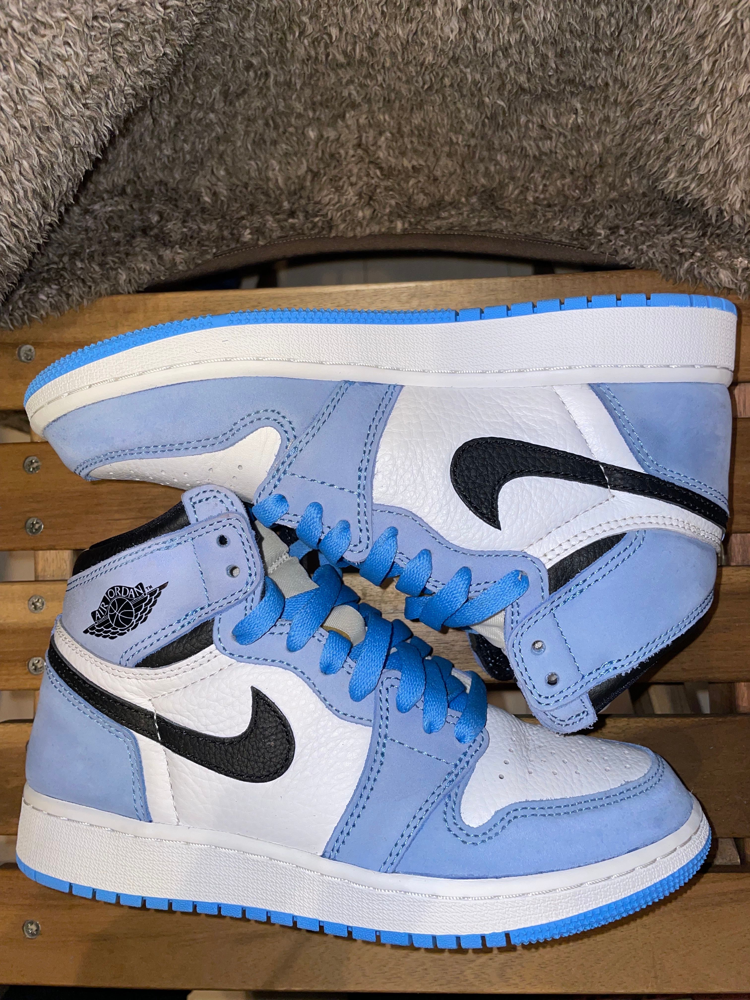 Nike GS Air Jordan 1 High "White/University Blue/Black"   