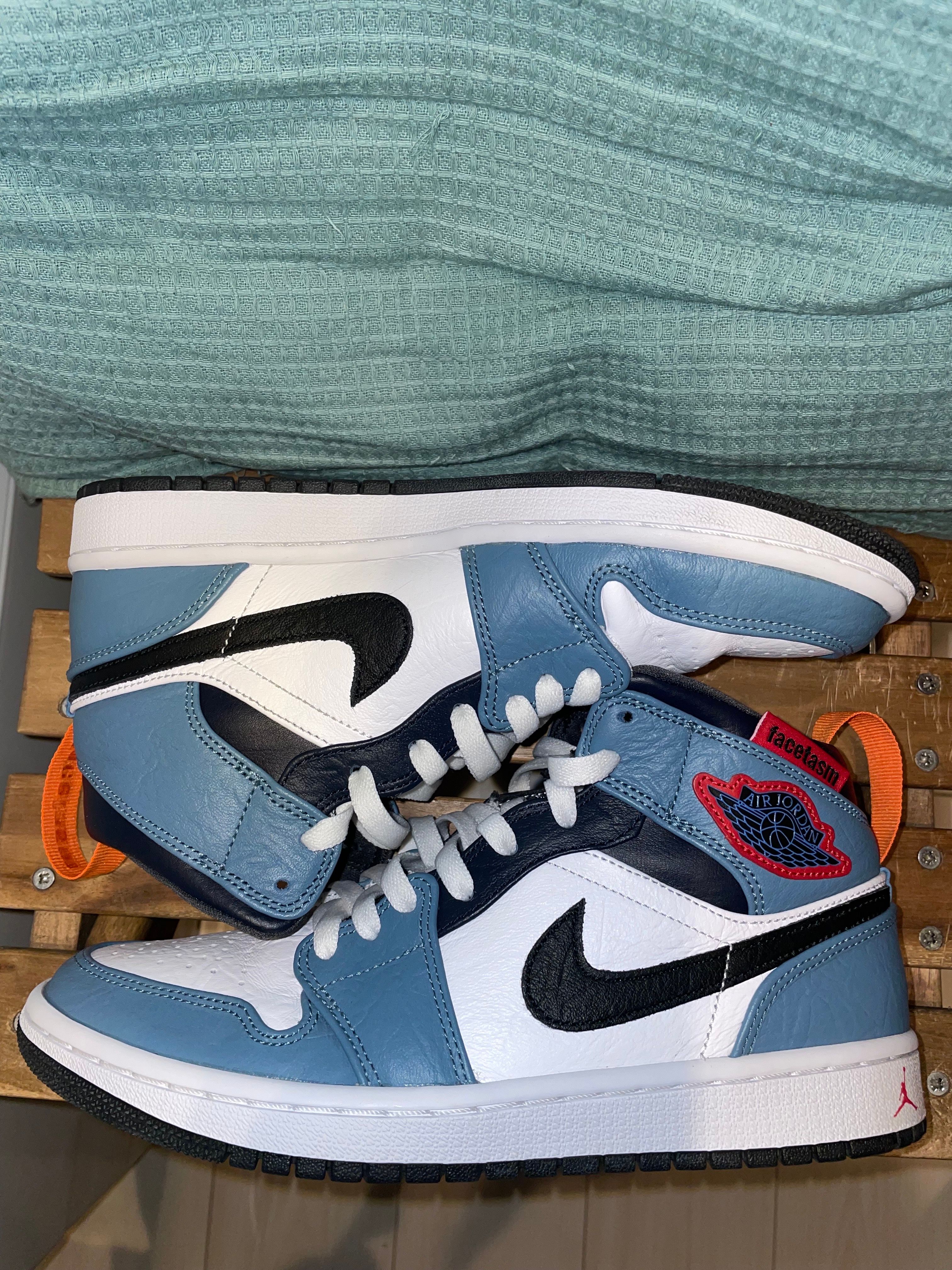 FACETASM × Nike Air Jordan 1 Mid "White/Navy"