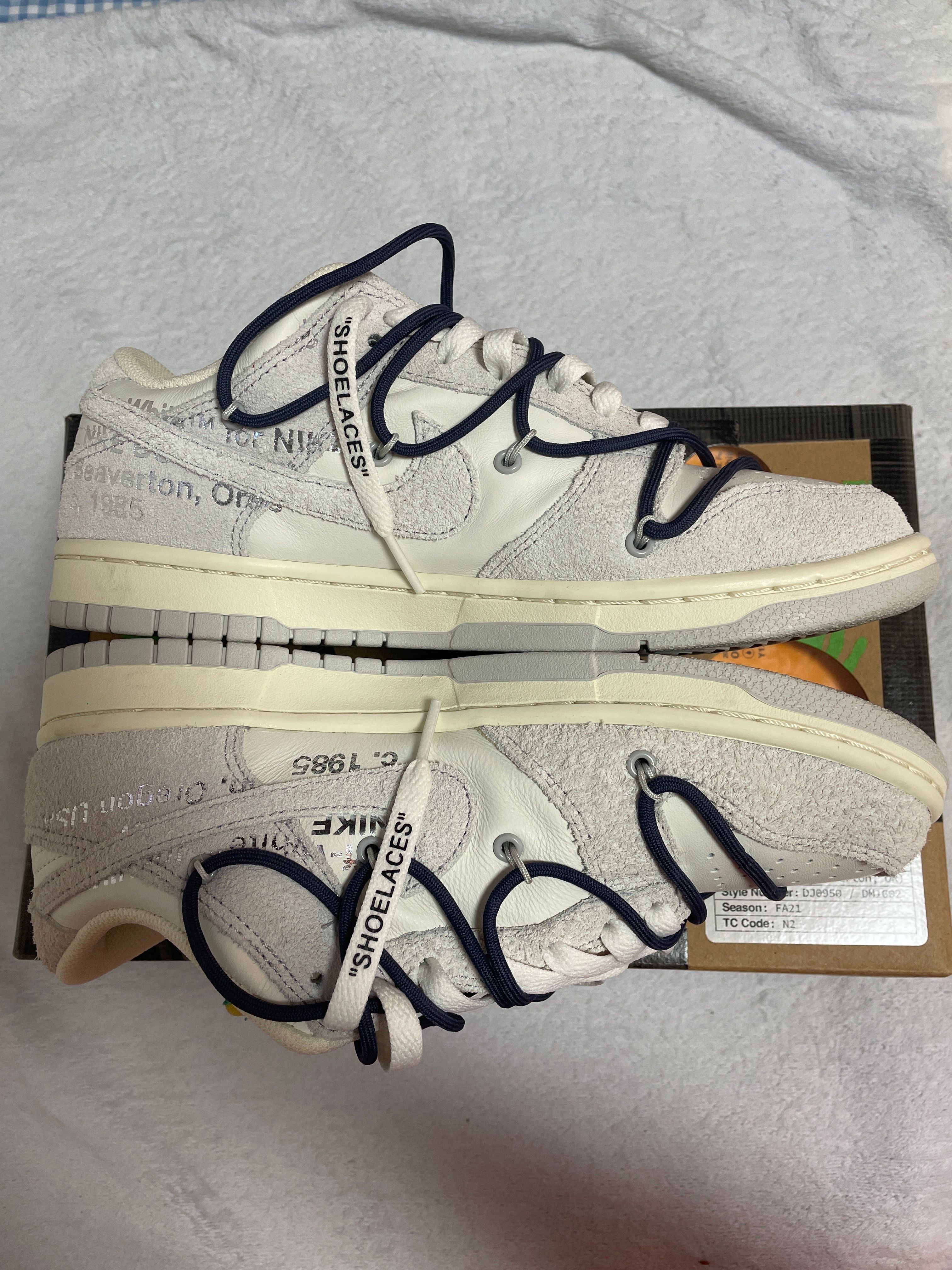 Off-White × Nike Dunk Low "Sail/Neutral Grey/Gridiron"