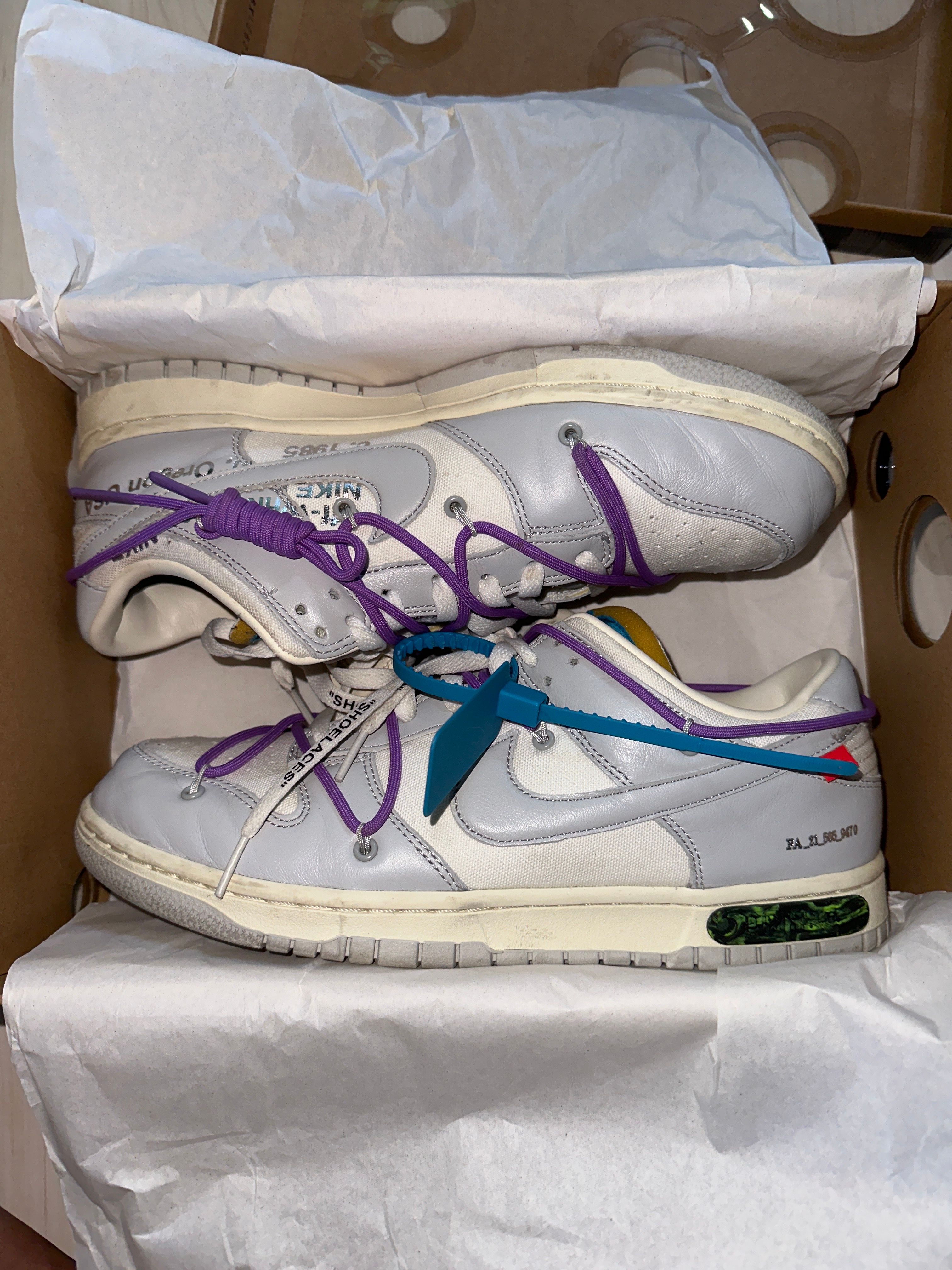 Off-White × Nike Dunk Low "Sail/Neutral Gray"