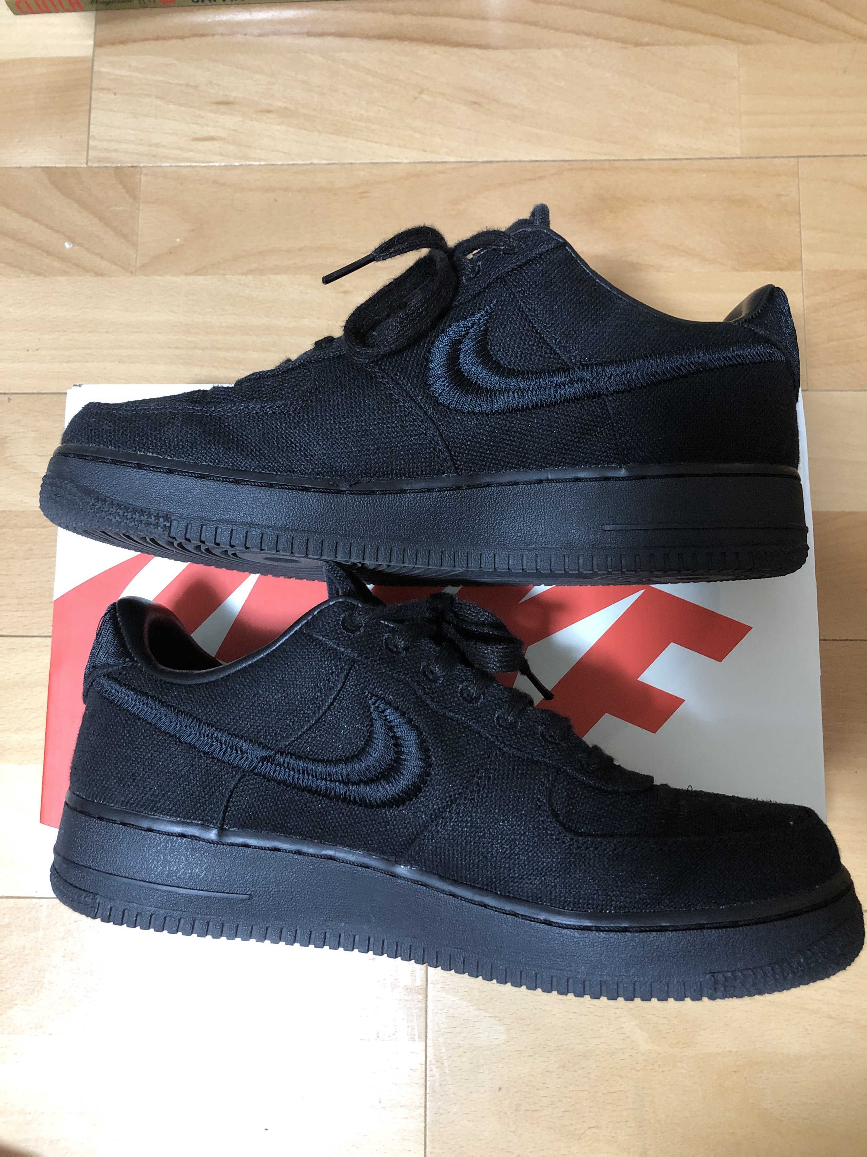 Stussy × Nike Air Force 1 Low "Triple Black"