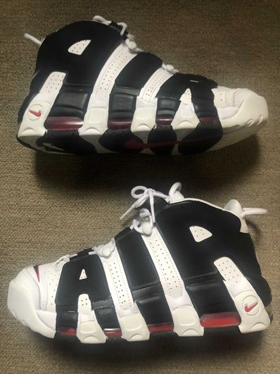 NIKE AIR MORE UPTEMPO "WHITE/BLACK/UNIVERSITY RED"(2020)