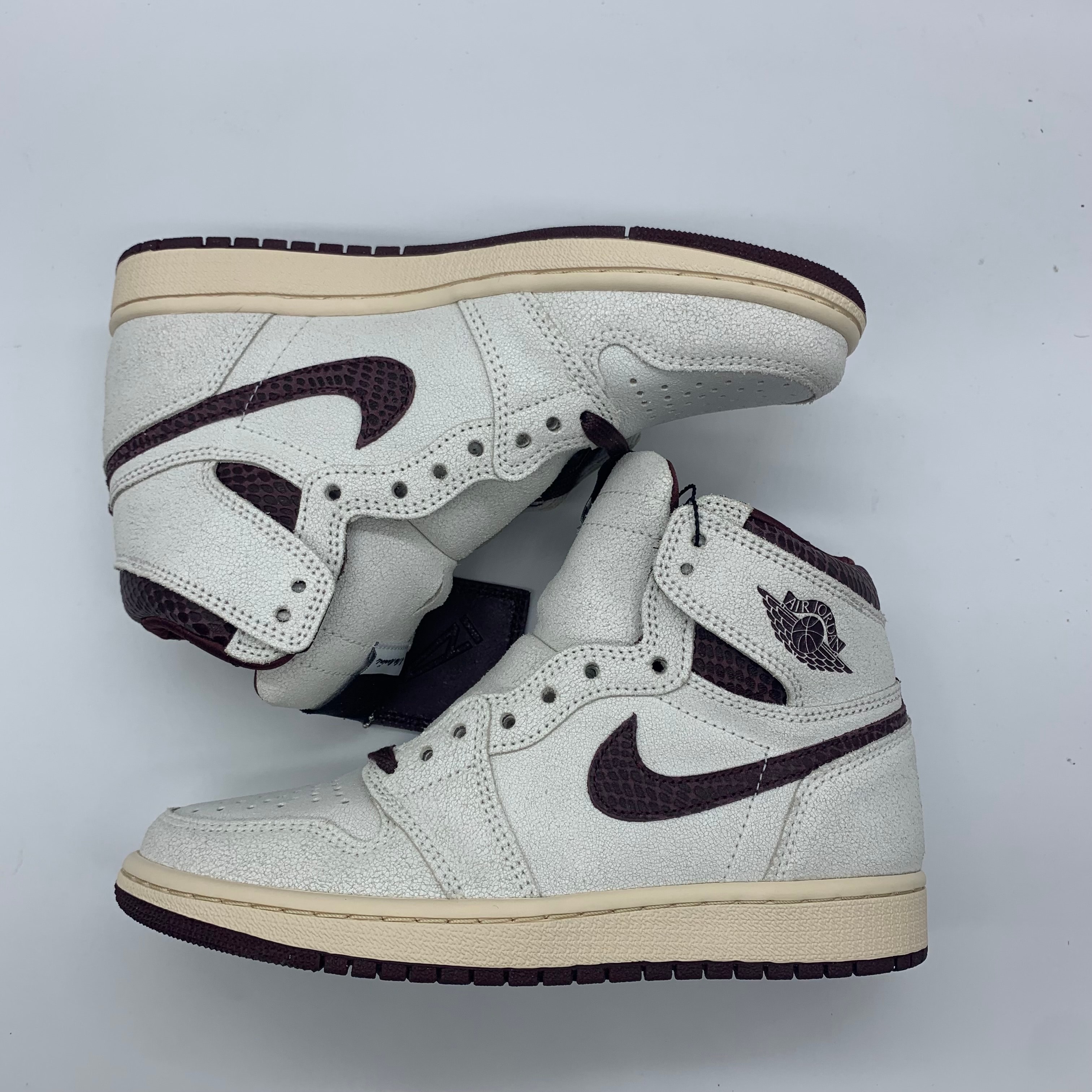 A Ma Maniere × Nike Air Jordan 1 Retro High OG "Sail and Burgundy"