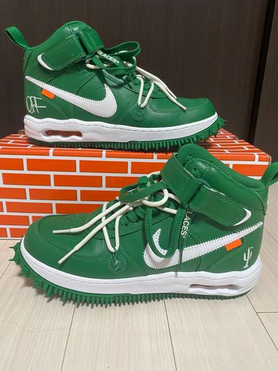 Off-White × Nike Air Force 1 Mid SP LTHR "Pine Green"