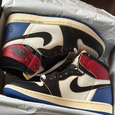 fragment design × UNION × Nike Air Jordan 1 High OG "Black/Varsity Red"