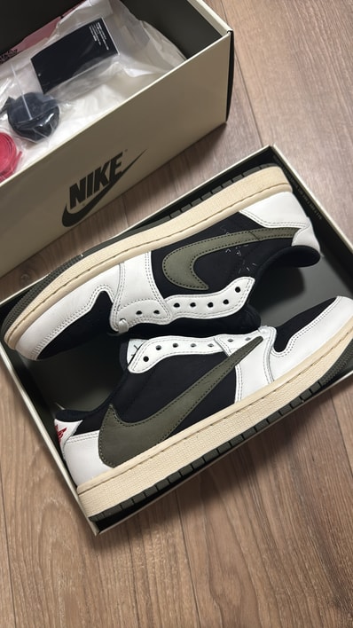 Travis Scott × Nike Women's Air Jordan 1 Low OG "Medium Olive"