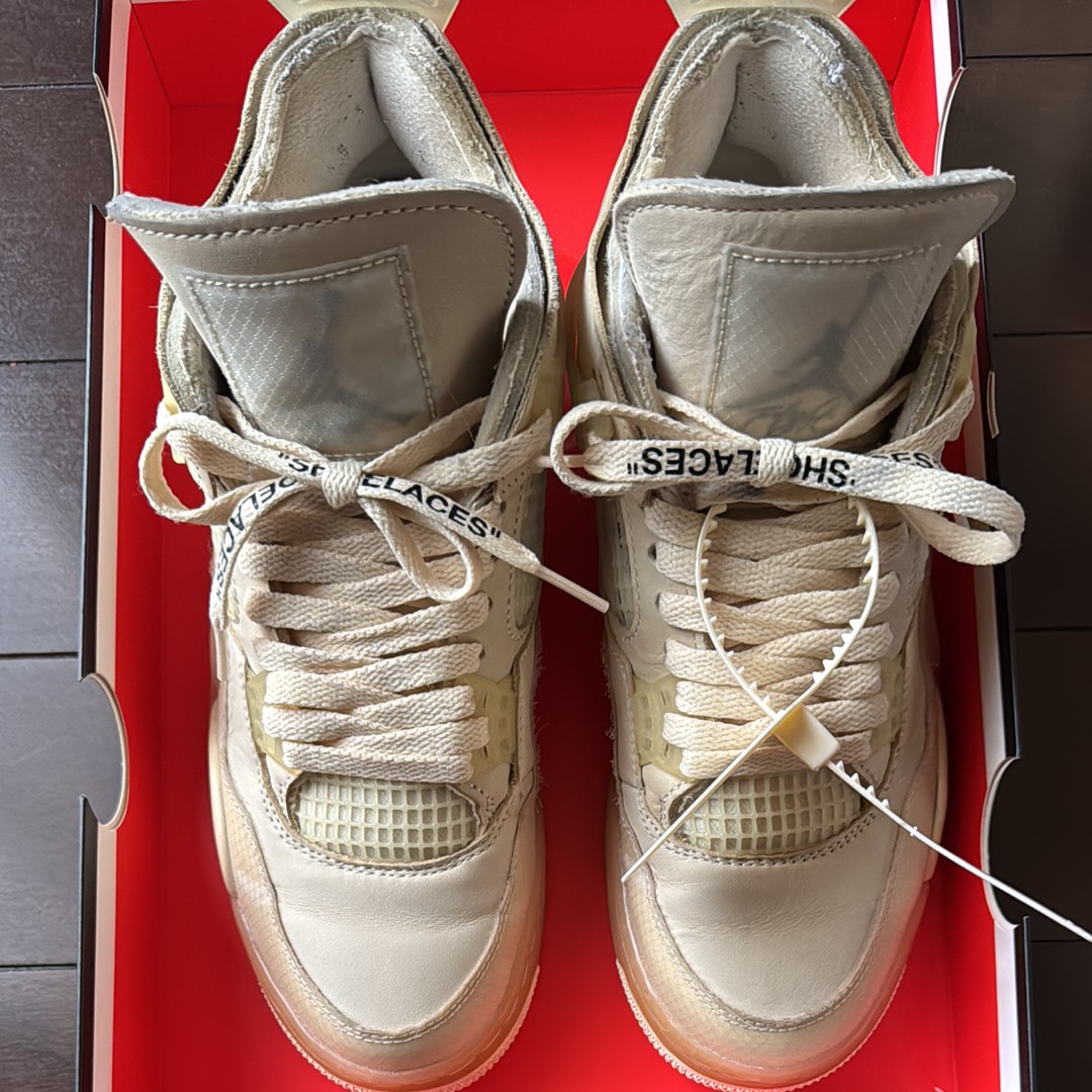 Off-White × Nike Women's Air Jordan 4 SP "Sail"