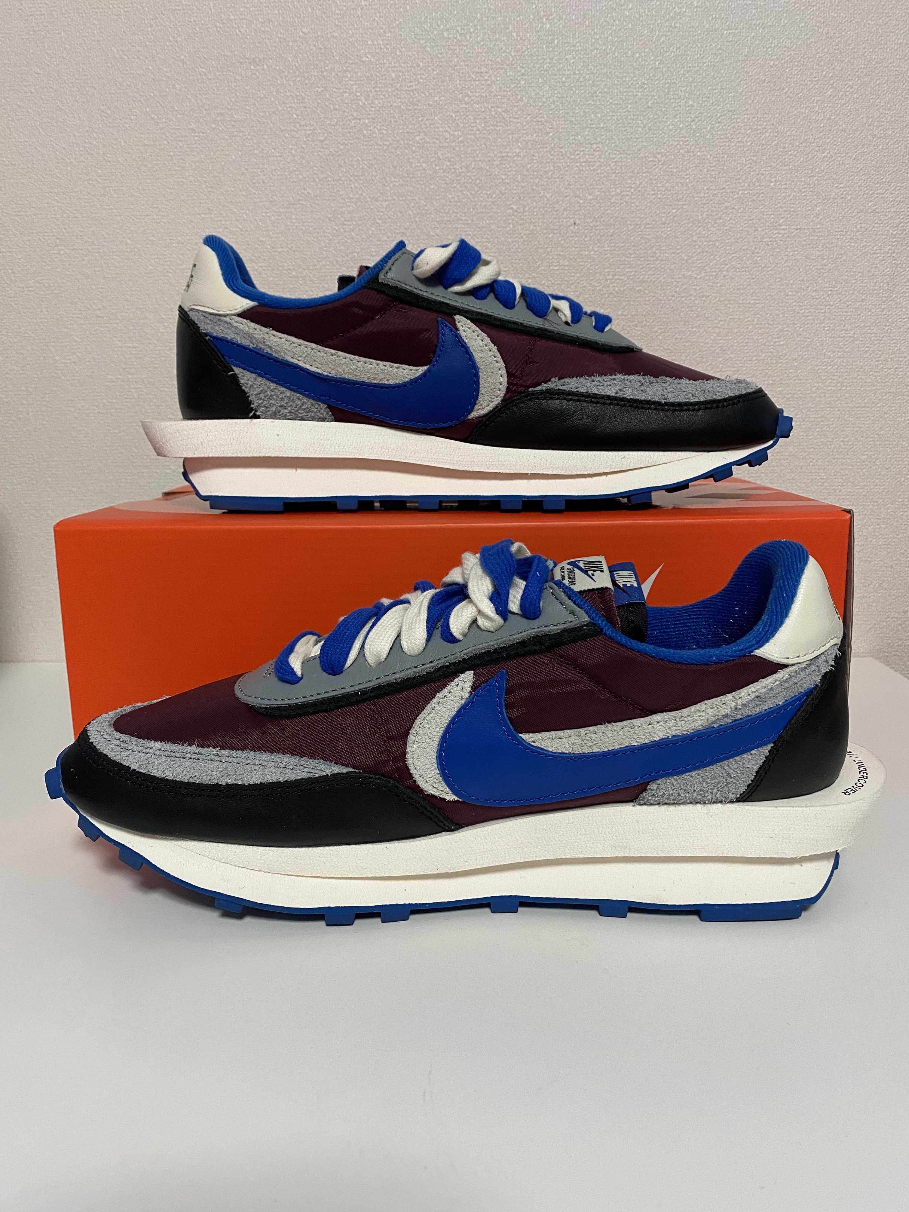 UNDERCOVER × sacai × Nike LD Waffle "Night Maroon/Pale Ivory-Ground Grey-Team Royal"