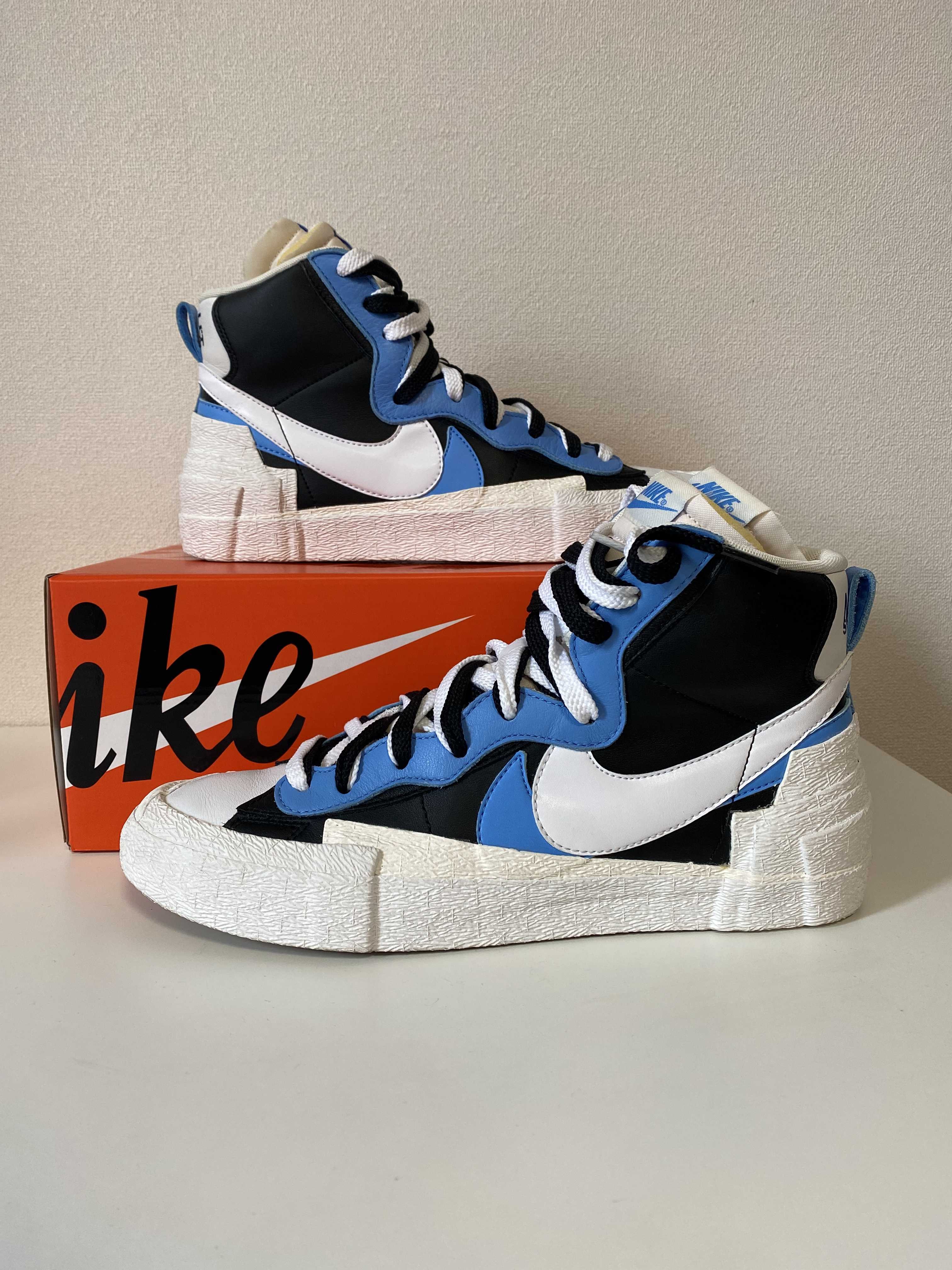 sacai × NIKE BLAZER MID "BLACK / BLUE"