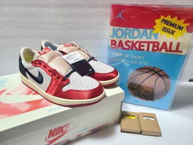 Trophy Room × Nike Air Jordan 1 Low OG "Sail and Varsity Red"