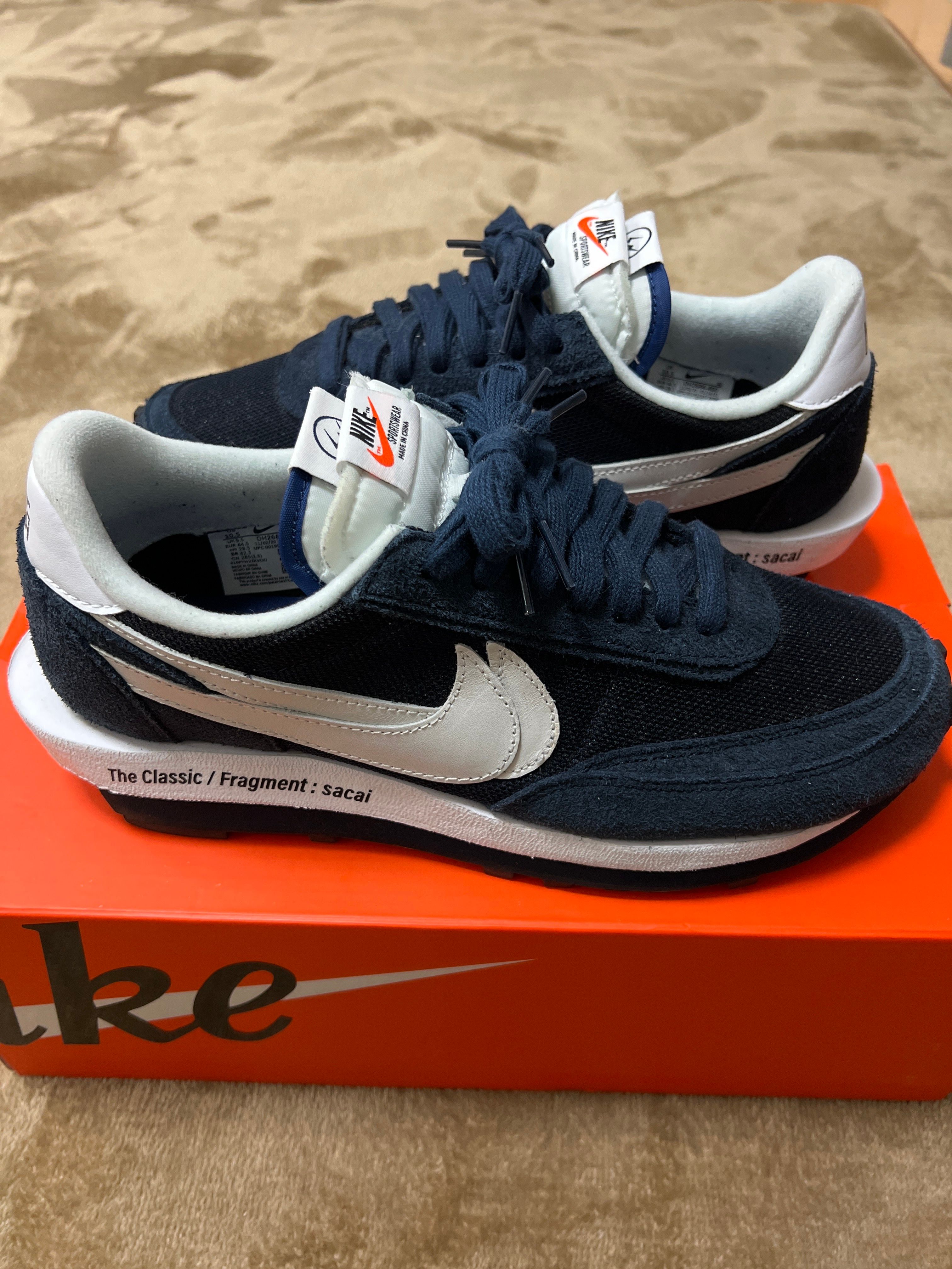 Fragment × sacai × Nike LD Waffle "Blackended Blue"