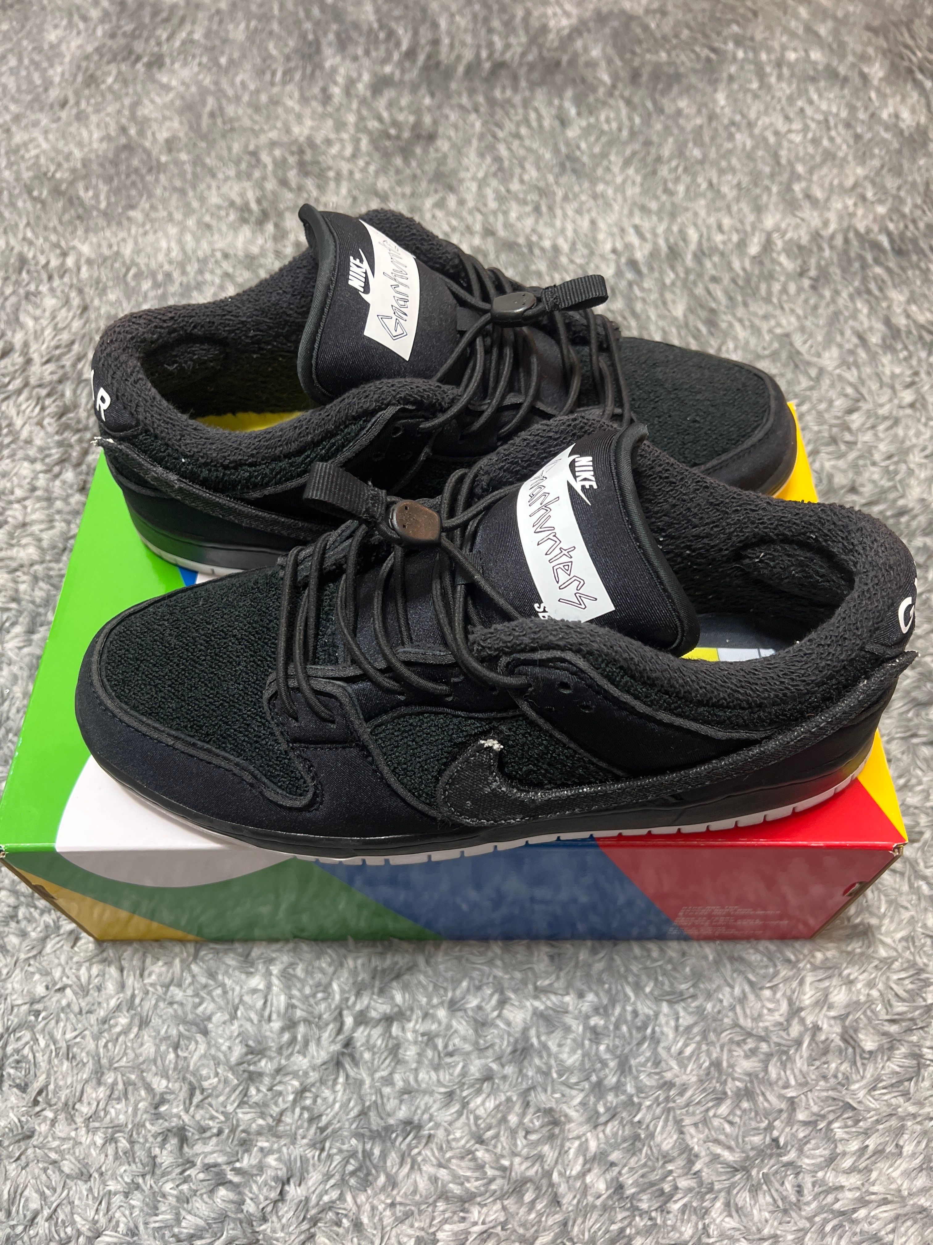 Gnarhunters × Nike SB Dunk Low "Black/White"
