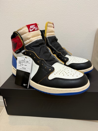fragment design × UNION × Nike Air Jordan 1 High OG "Black/Varsity Red"