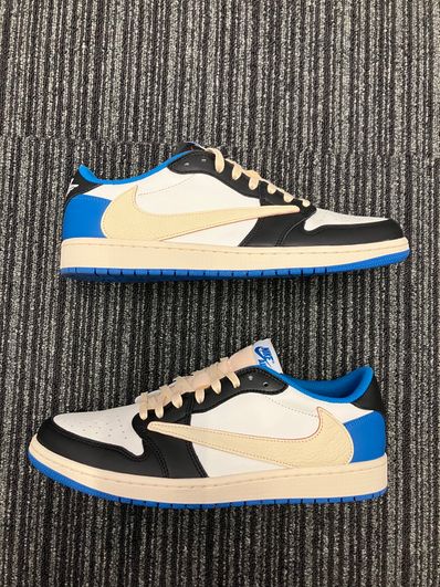 Travis Scott × fragment design × Nike Air Jordan 1 Low OG SP "Military Blue"