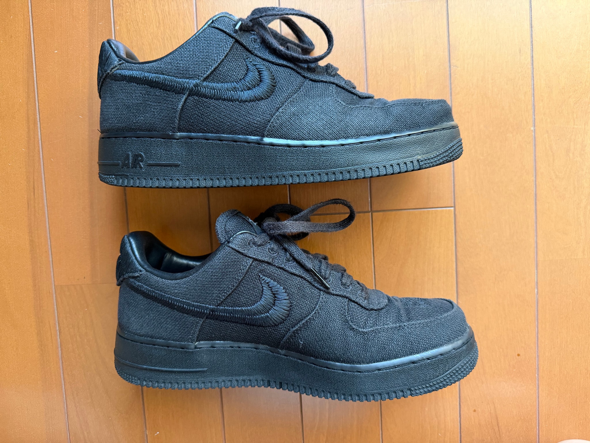 Stussy × Nike Air Force 1 Low "Triple Black"