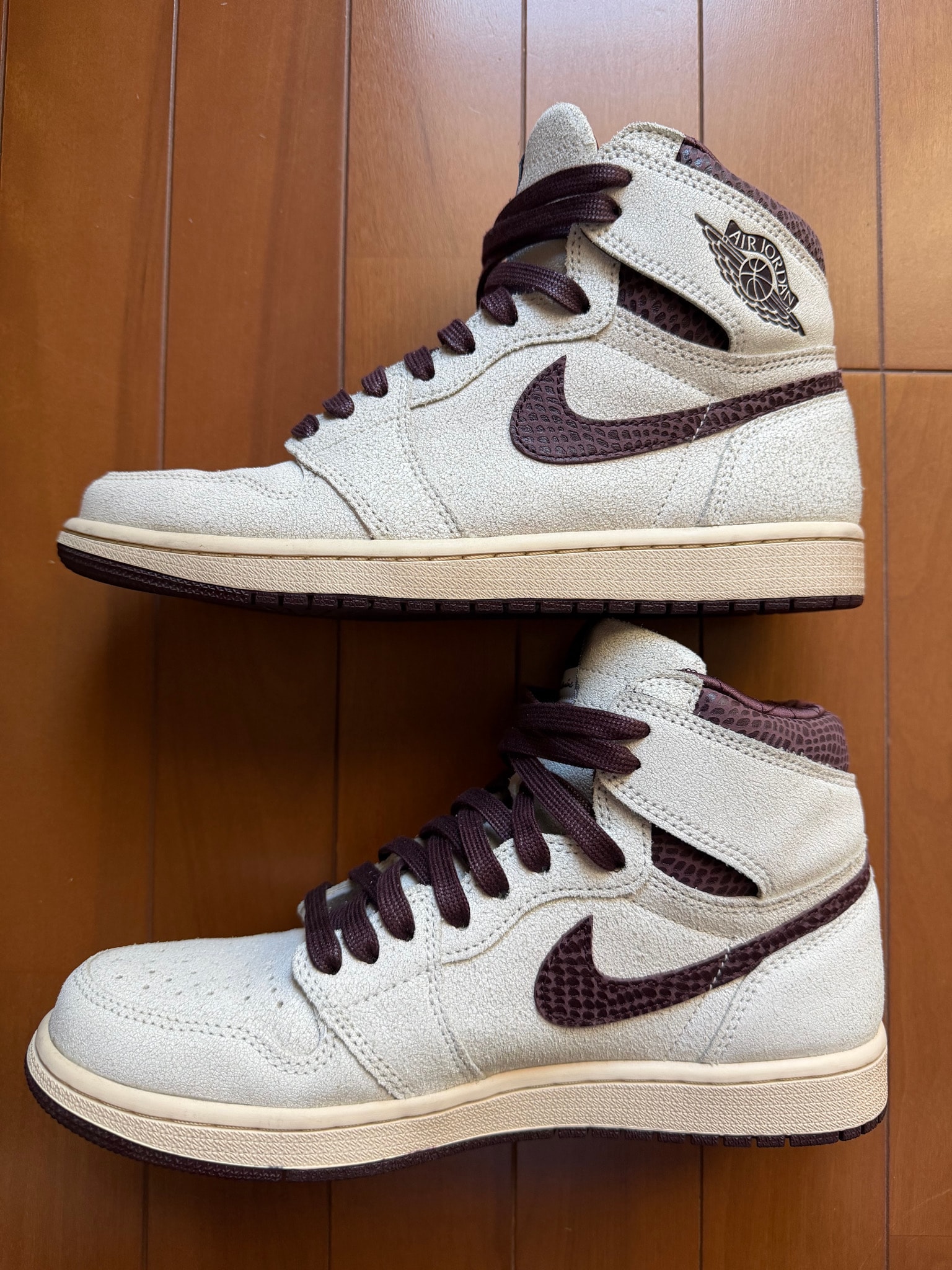 A Ma Maniere × Nike Air Jordan 1 Retro High OG "Sail and Burgundy"