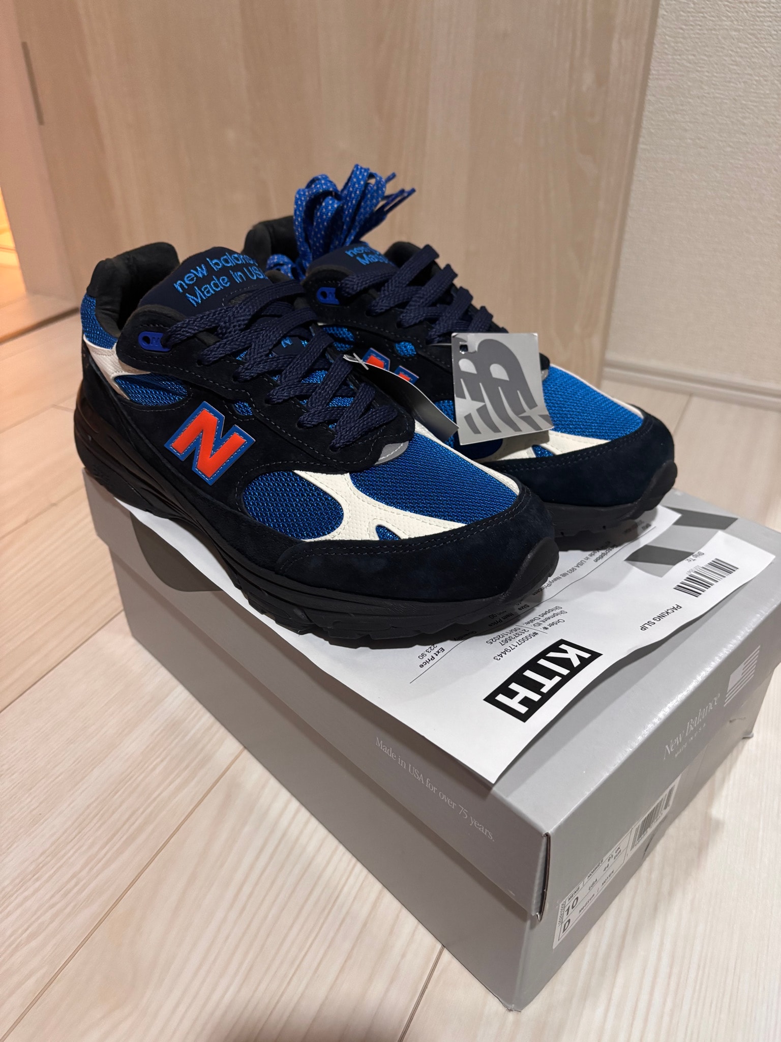 KITH × New Balance 993 Madison Square Garden "Navy/Princess Blue"