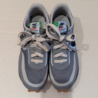 CLOT × Sacai × Nike LD Waffle "Grey Obsidian/Cool Grey"