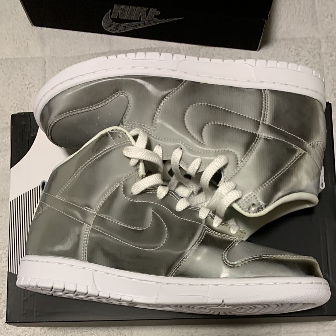 CLOT × Nike Dunk High "Silver/Flux"