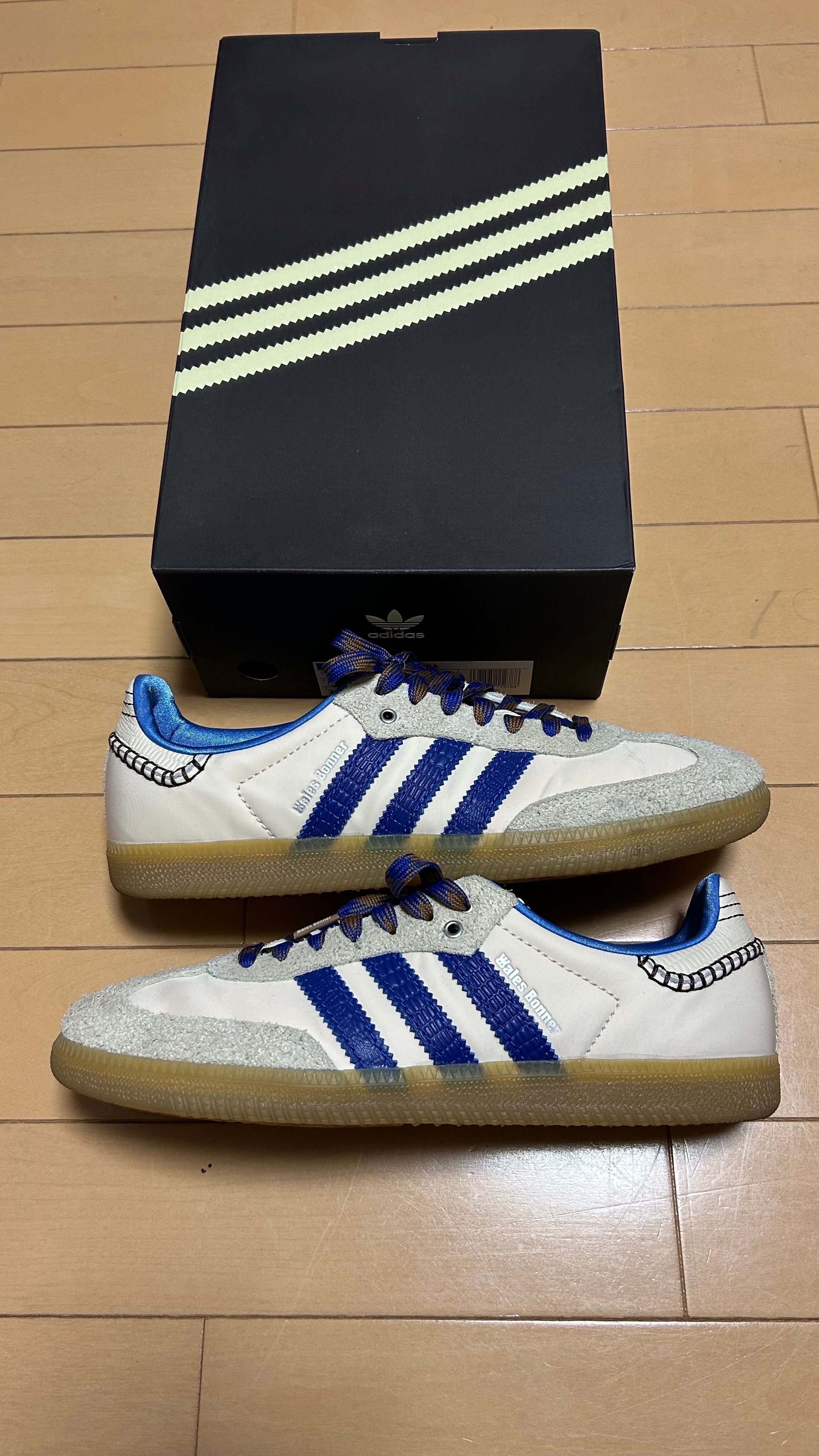 Wales Bonner × adidas Nylon Samba "Wonder Clay/Team Royal Blue/Wonder White"