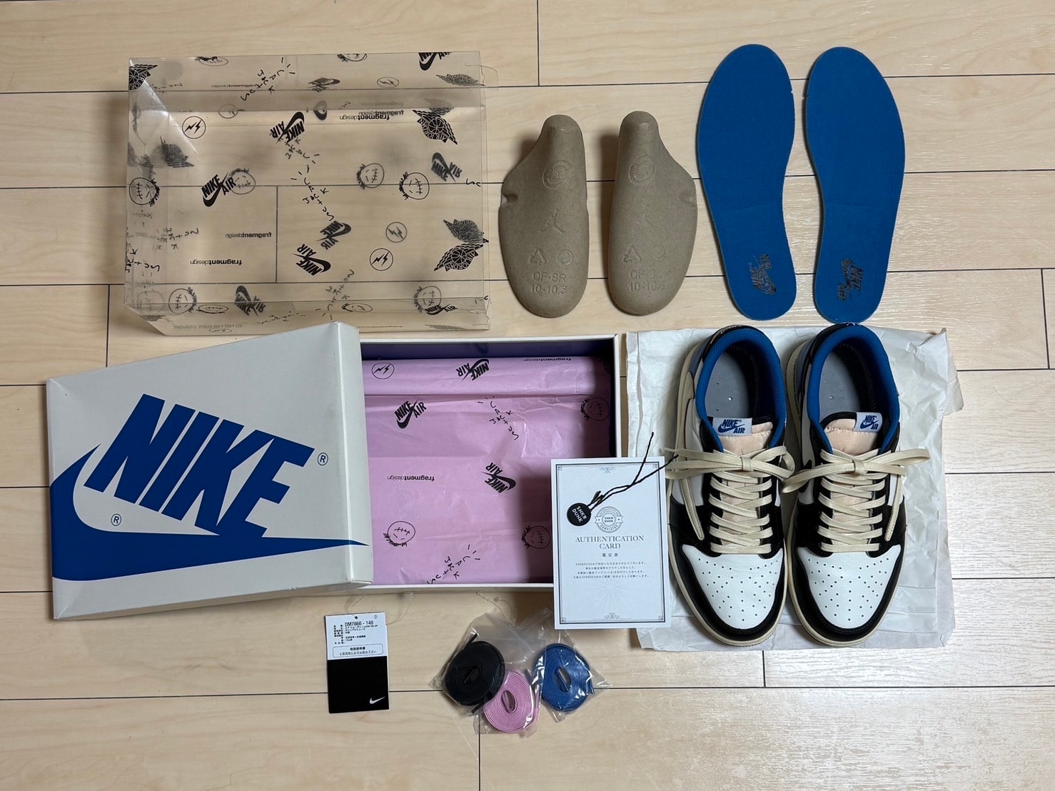 Travis Scott × fragment design × Nike Air Jordan 1 Low OG SP "Military Blue"