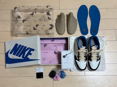 Travis Scott × fragment design × Nike Air Jordan 1 Low OG SP "Military Blue"