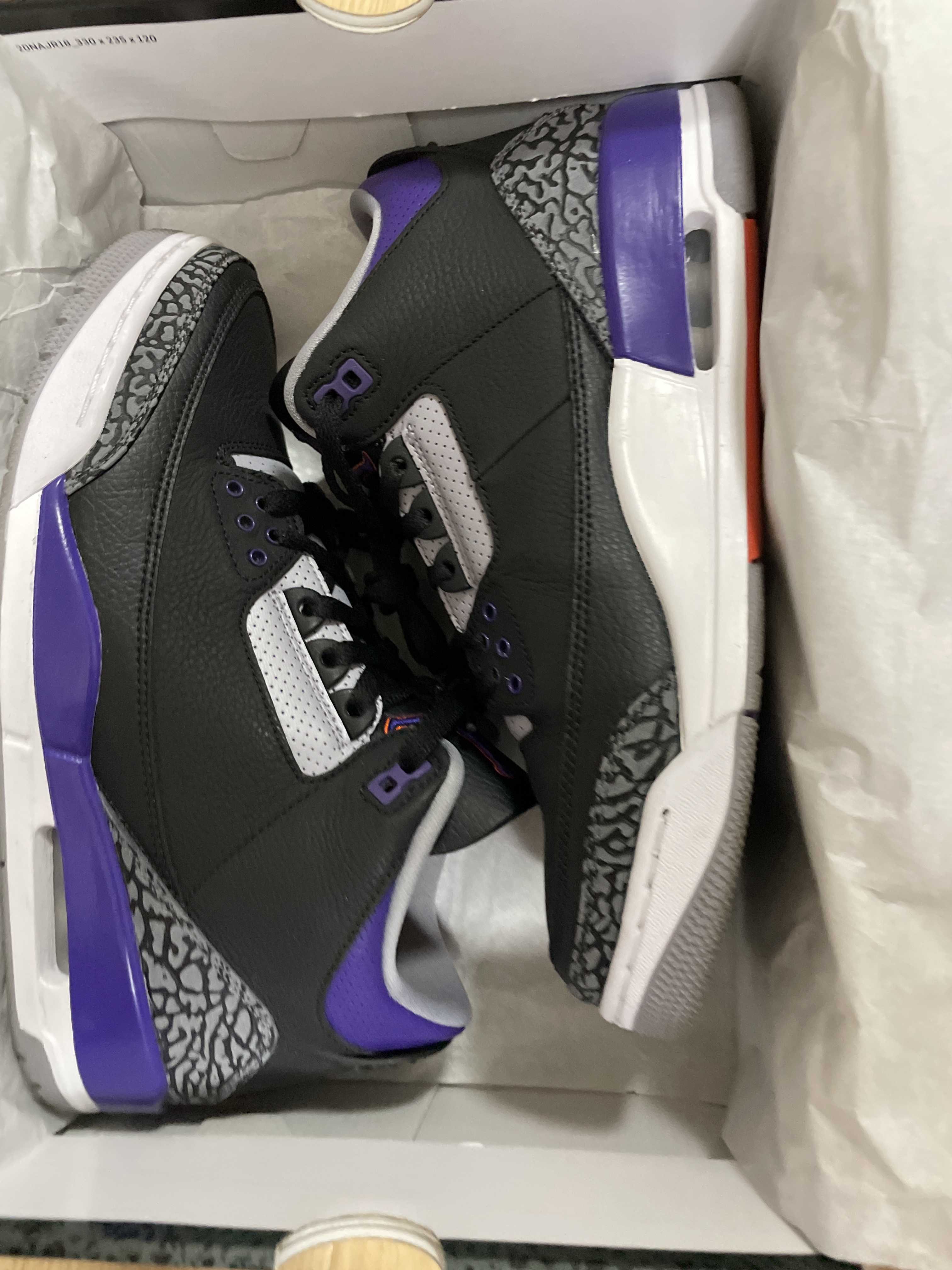 Nike Air Jordan 3 Retro "Black/Court Purple"