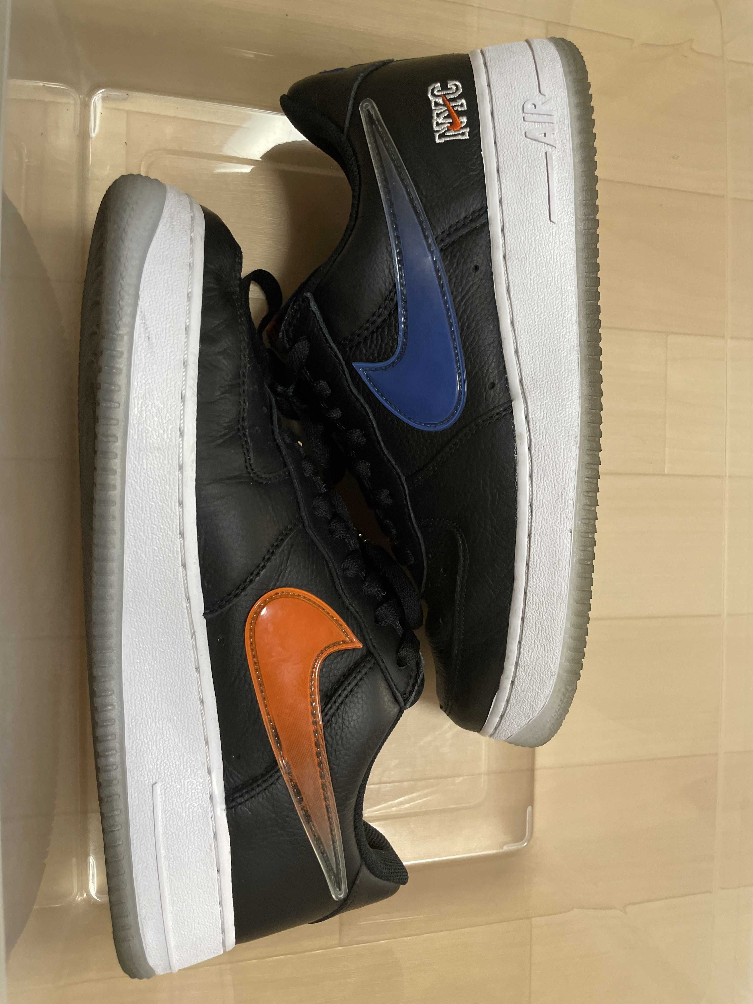 KITH × Nike Air Force 1 Low New York Knicks "Black/Brilliant Orange/Rush/Brilliant White"