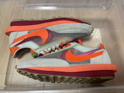 CLOT × Sacai × Nike LD Waffle "Orange Blaze"