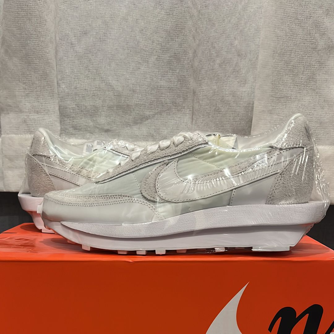 sacai × Nike LDV Waffle "Triple White"