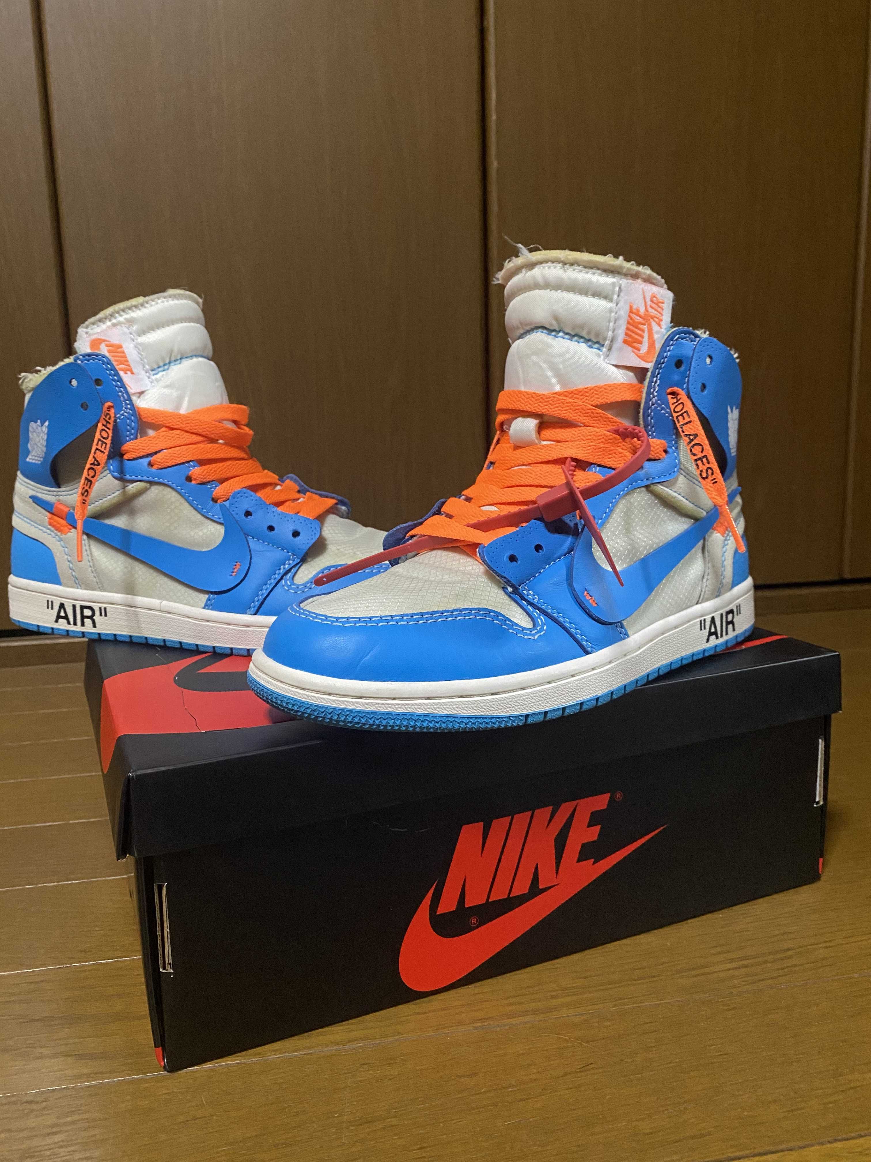 Off-White × Nike Air Jordan 1 High UNC "White/Dark Powder Blue"