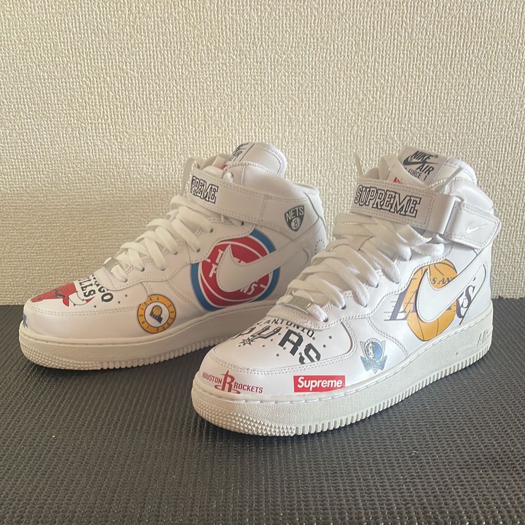 Supreme × NBA × Nike Air Force 1 Mid '07 "White"