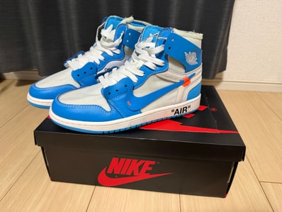 Off-White × Nike Air Jordan 1 High UNC "White/Dark Powder Blue"