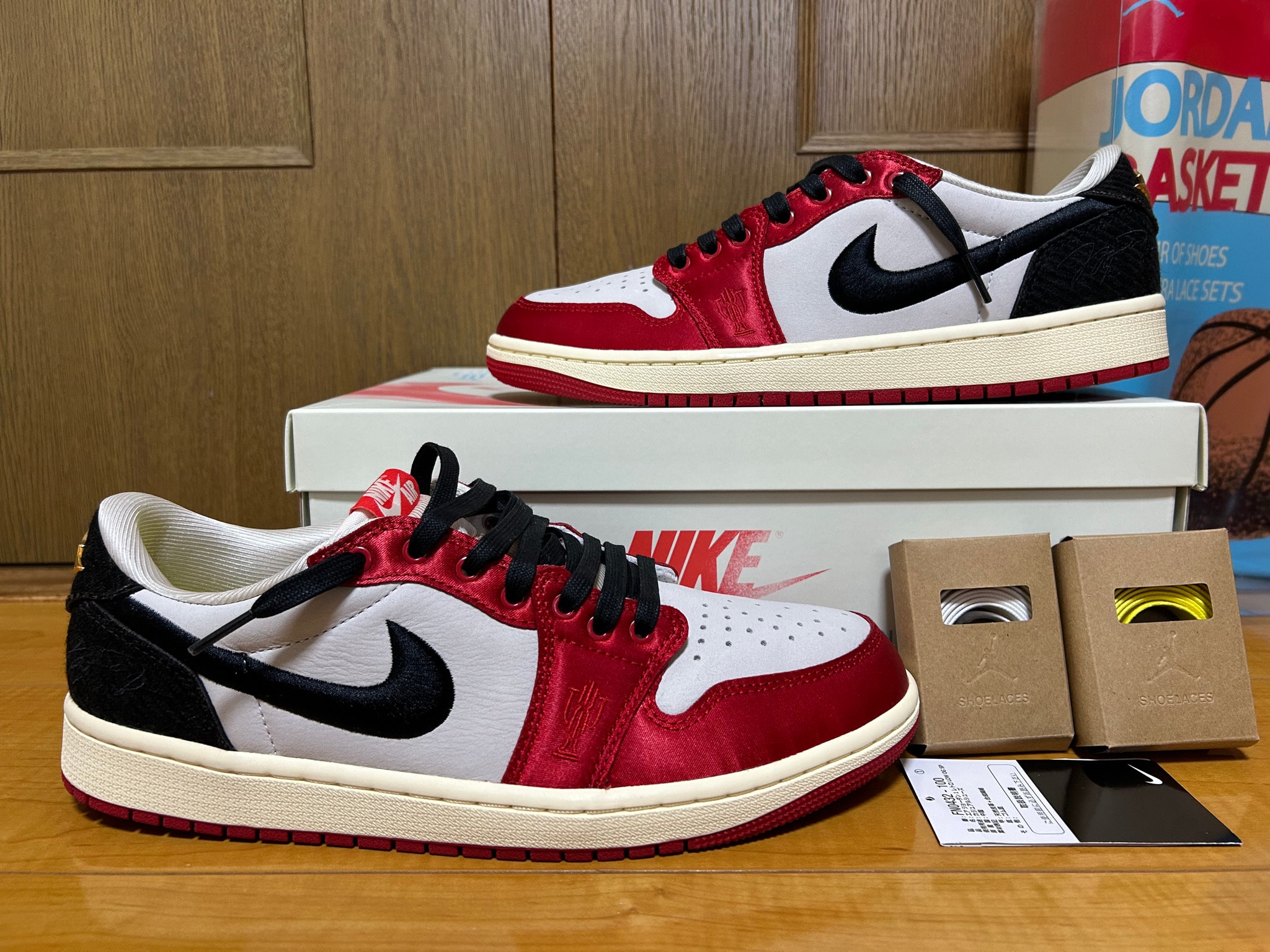 Trophy Room × Nike Air Jordan 1 Low OG "Sail and Varsity Red"