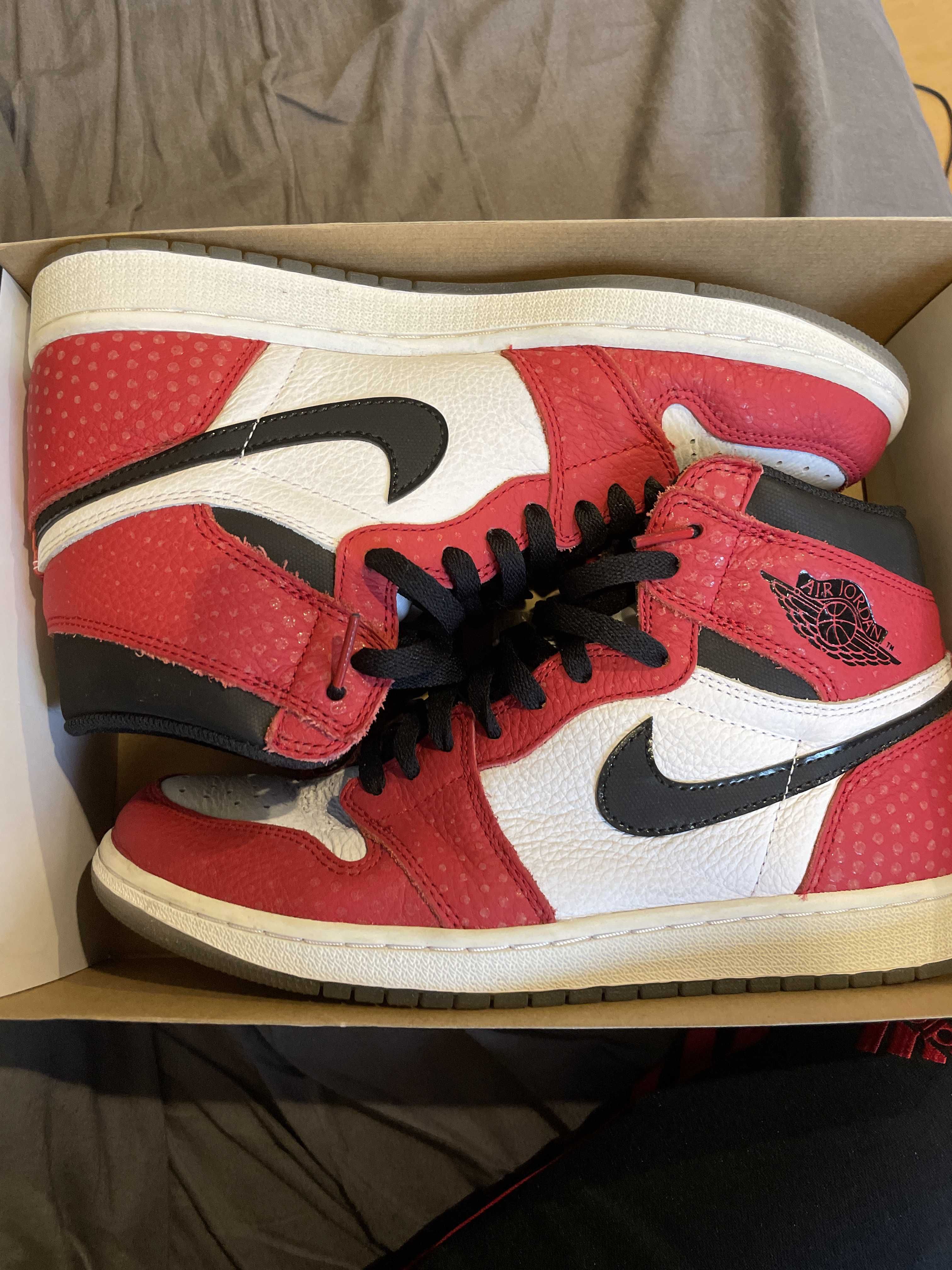 Spiderman × Nike Air Jordan 1 Origin Story "Gym Red/White/Photo Blue/Black"