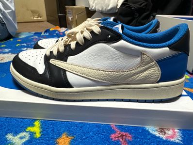 Travis Scott × fragment design × Nike Air Jordan 1 Low OG SP "Military Blue"