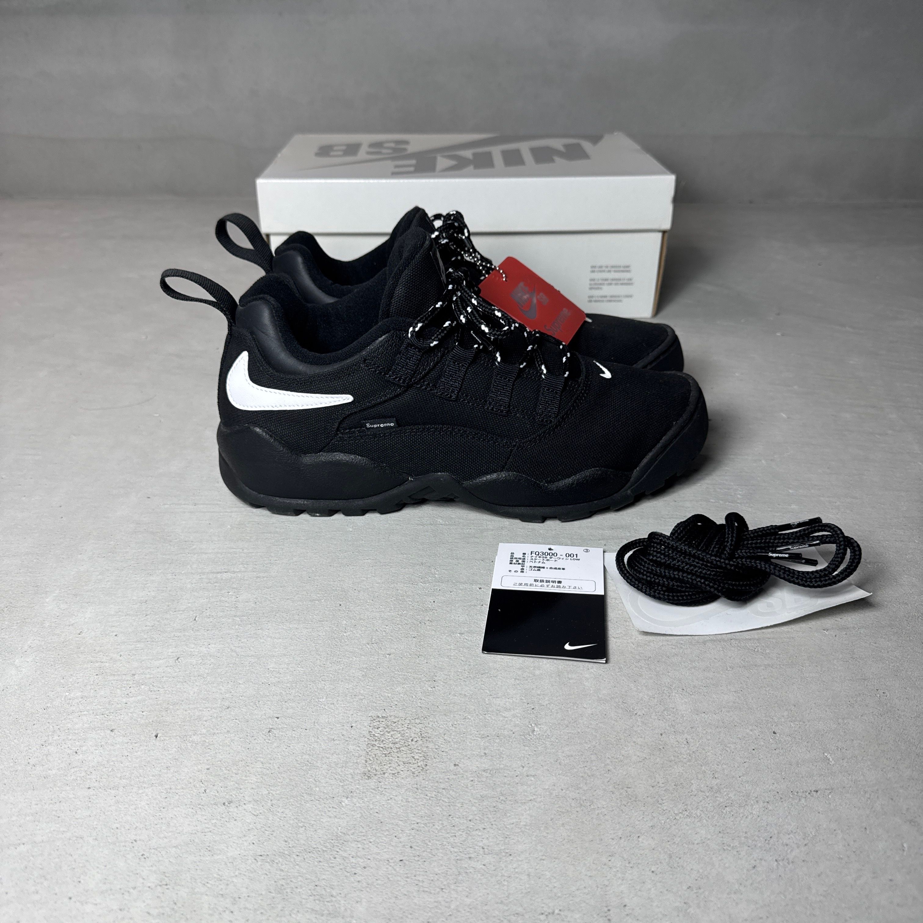 Supreme × Nike SB Darwin Low "Black"