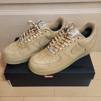 Supreme × Nike Air Force 1 Low "Flax/Wheat"