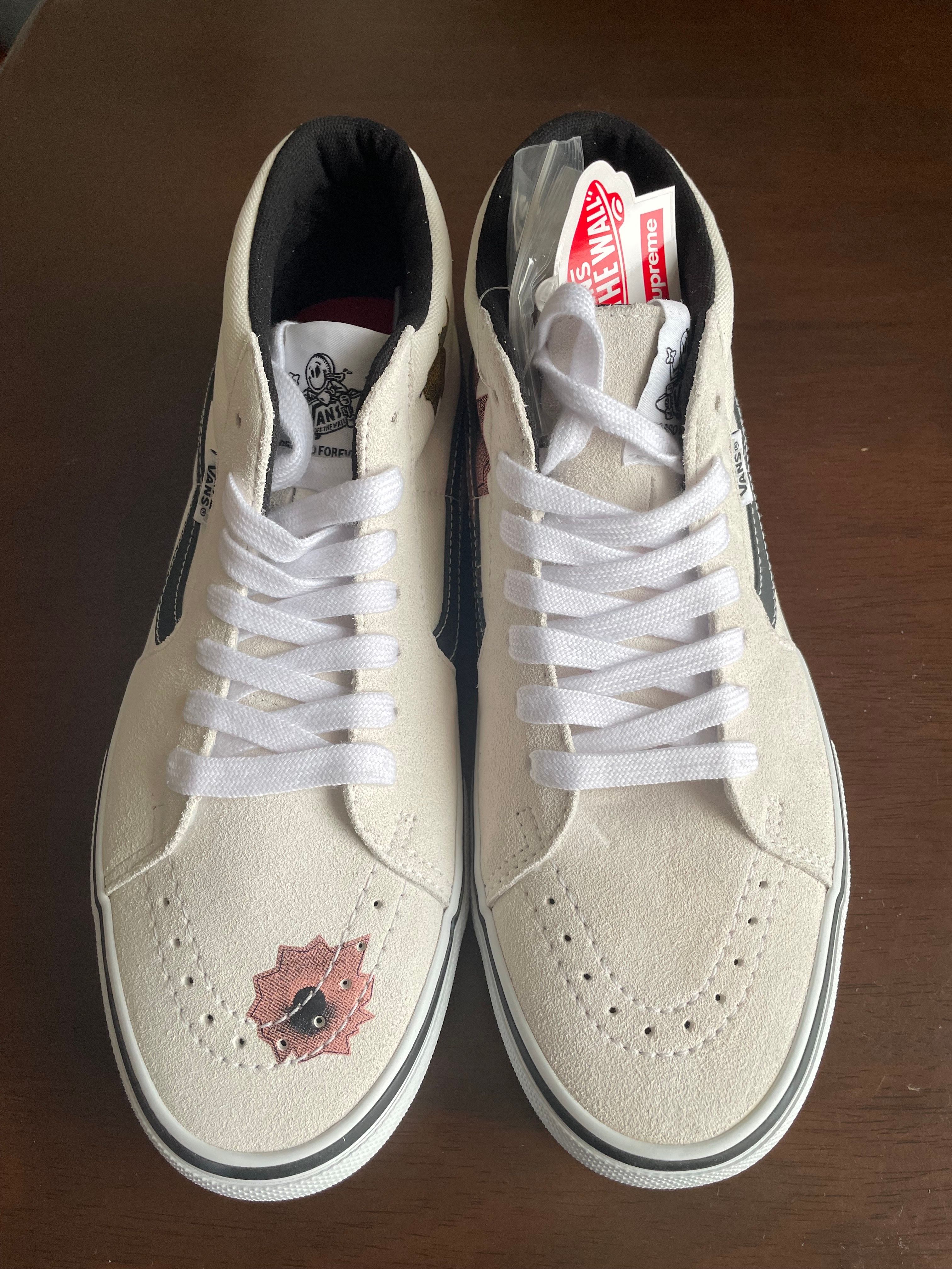 Nate Lowman × Supreme × Vans Skate Grosso Mid "Bullet Hole/Natural" (Japan Exclusive) (25SS Week9)