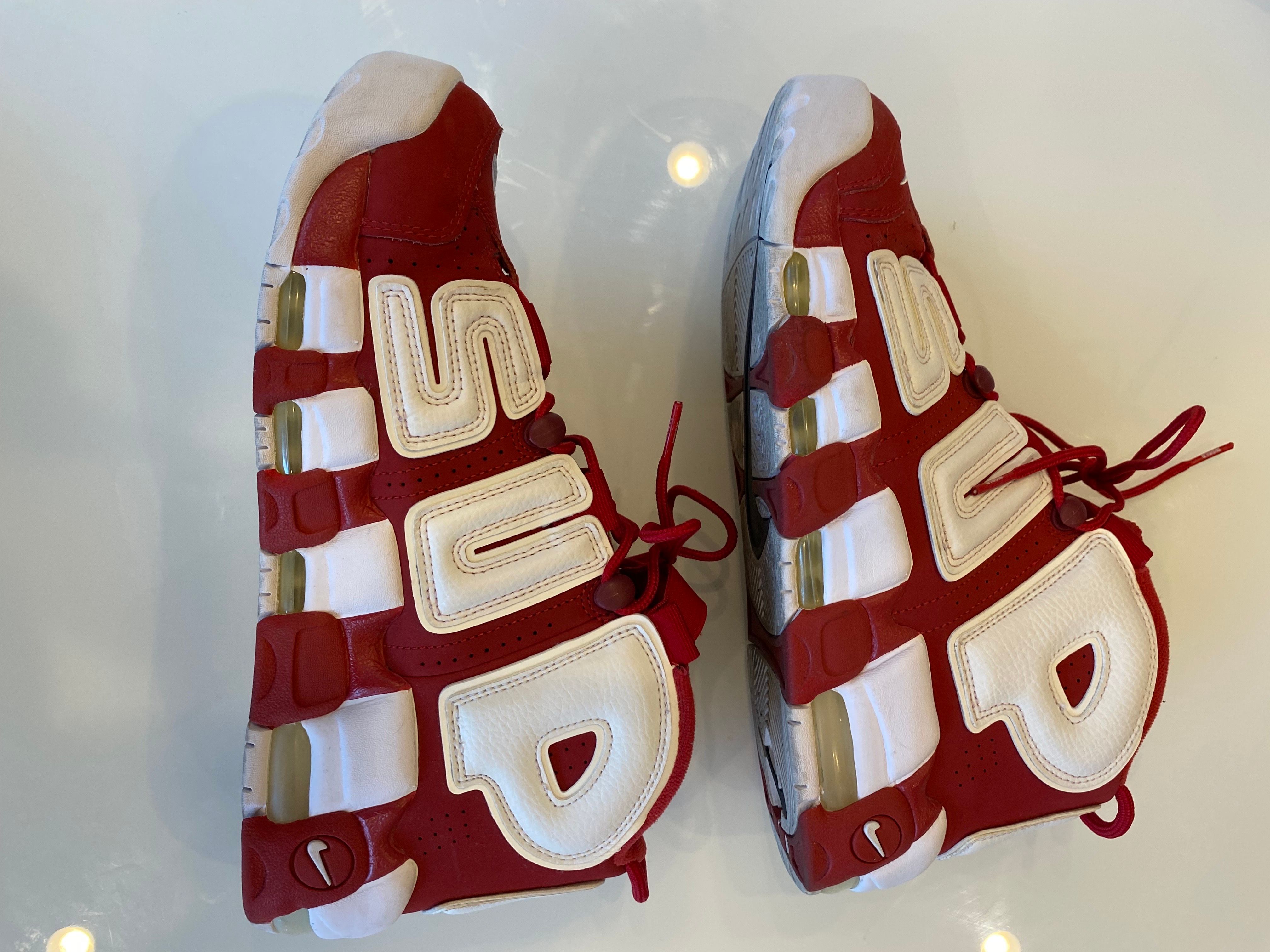 Supreme × Nike Air More Uptempo "White/Red"