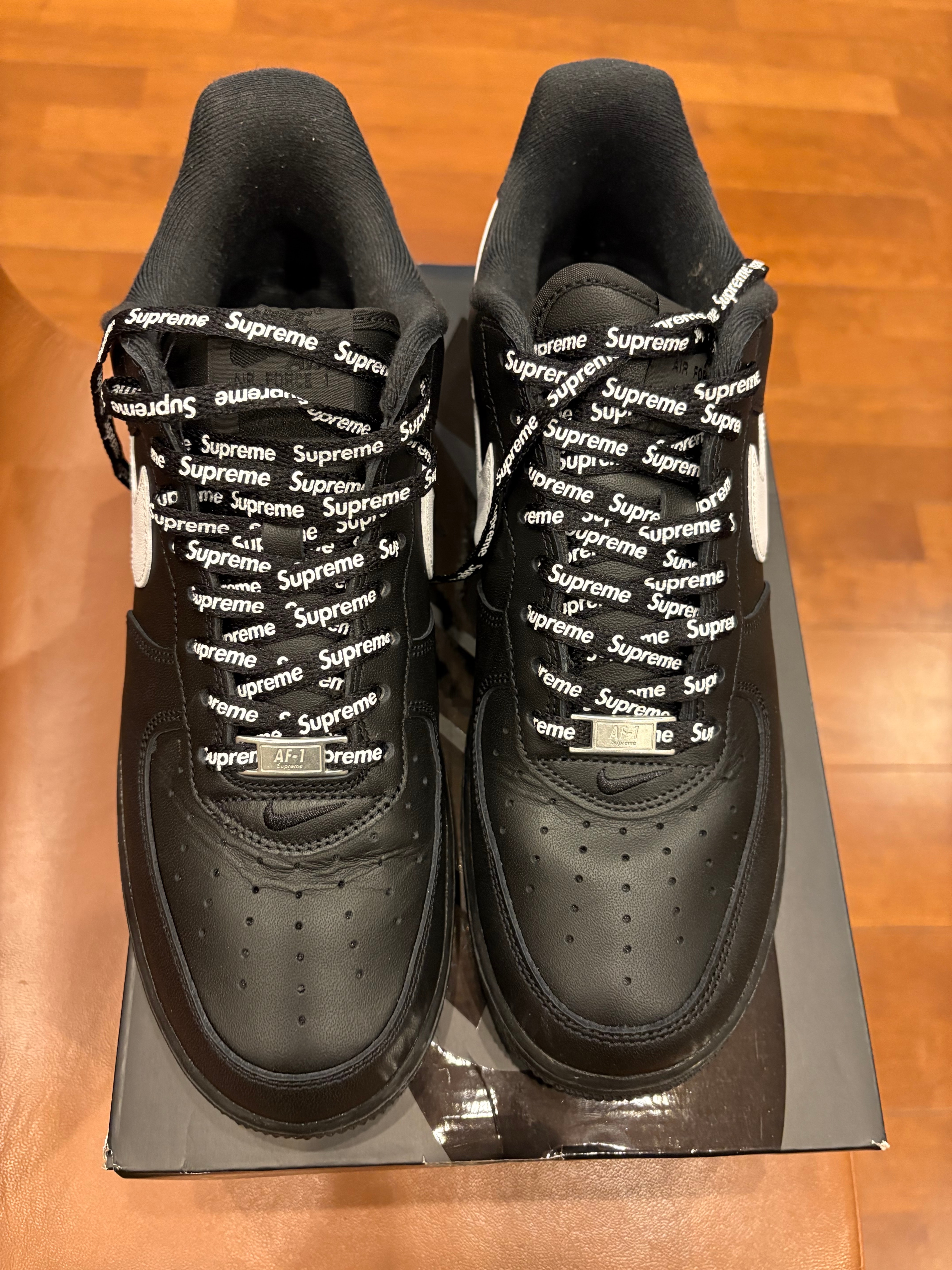 Supreme × Nike Air Force 1 Low "Black/White"